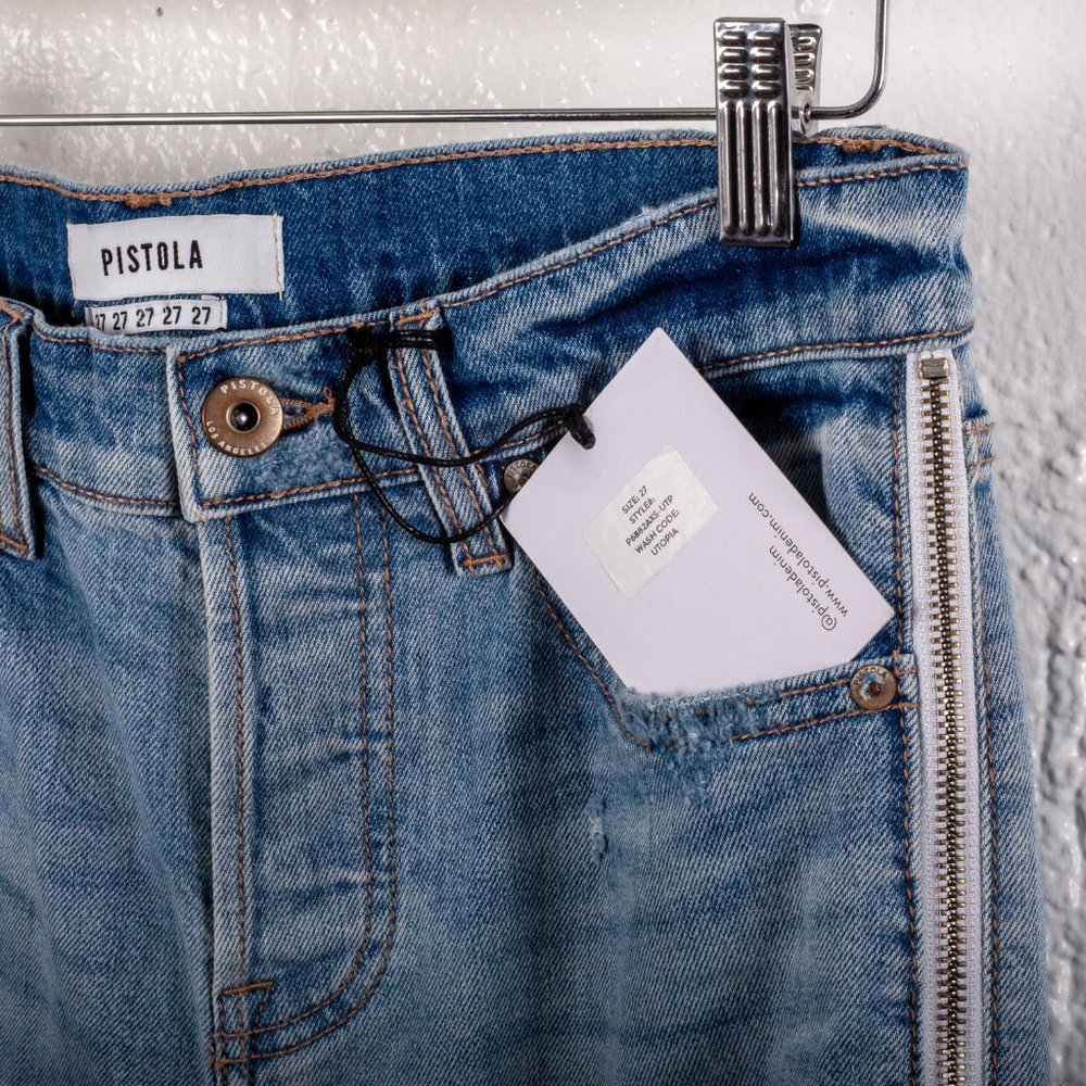 NEW Pistola Charlie High Rise Straight Leg Size 27 - Picture 4 of 6